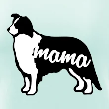 Border kolie mama obrys
