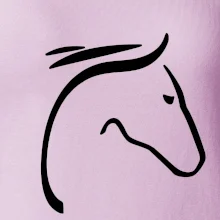 Kôň - hlava silueta