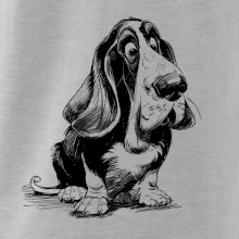 Čiernobiela karikatúra baset