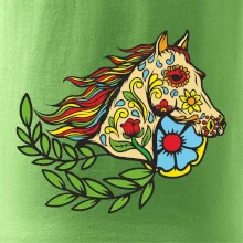 Kôň farebný s listami