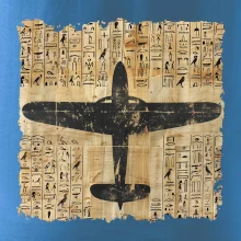 Egyptské hieroglyfy lietadlo