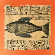 Egyptské hieroglyfy ryba