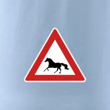 Dopravná značka - Pozor kôň bežiaci