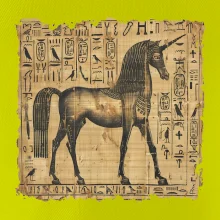 Egyptské hieroglyfy jednorožec