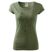 Preťahujúca sa žena jedným ťahom