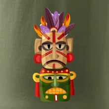 Mayová maska s perím