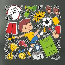 Malý futbalista ikony Malý futbalista ikony