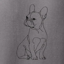 Francúzsky buldoček čierna kresba