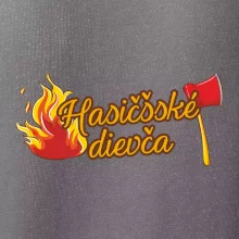 Hasičšské dievča oheň a sekera