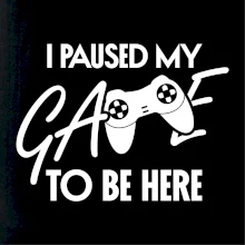 I paused my game to be here