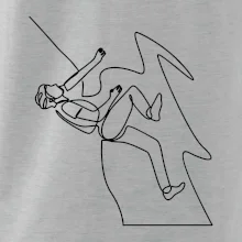 Lezec na skale jedným ťahom Lezec na skale jedným ťahom