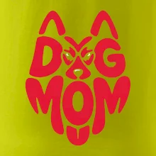 Dog mom nápis v hlavě