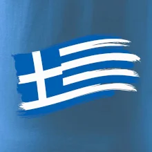 Grécko vlajka - štetkou