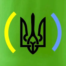 Ukrajina trojzubec s farbami