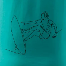 Surfer na vlne jedným ťahom