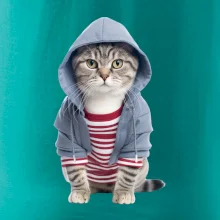 Mačka v pruhovanom triku