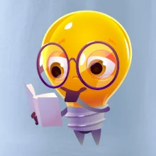 Žiarovka premýšľa nad knihou