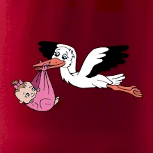 Bocian a bábätko - dievča (Hana-creative) Bocian a bábätko - dievča (Hana-creative)