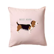 Basset hound pes s nápisom