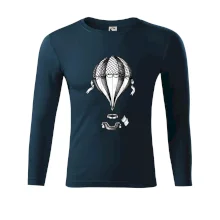 Teplovzdušný balón kreslený