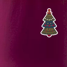 Folklór na prsníku vianočný stromček