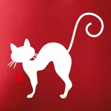 Zamilovaná mačka prehnutá