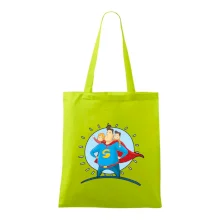 Táta superman - dievča a chlapec Táta superman - dievča a chlapec