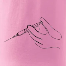 Ruka a injekcia jedným ťahom