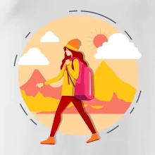 Farebný párový motív na hory