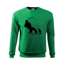 Rybár ťahajúce rybu