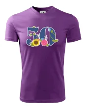 Kvetinové číslo kreslené - 50