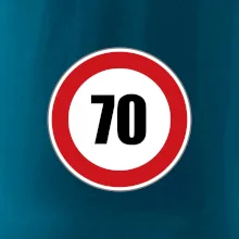 Dopravná značka - obmedzenie rýchlosti 70