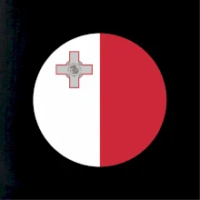 Vlajka Malta guľatá na prsník