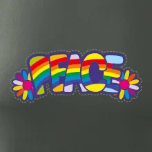 Peace nápis dúhový