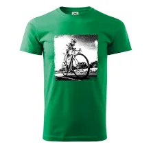 Cyklista čiernobiela cesta Cyklista čiernobiela cesta