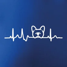 EKG Francúzsky buldoček hlava EKG Francúzsky buldoček hlava