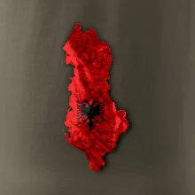 Mapa Albánsko reliéf hôr