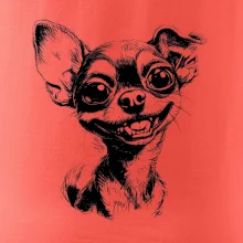 Čiernobiela karikatúra čivava