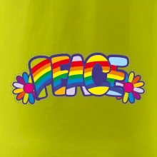 Peace nápis dúhový