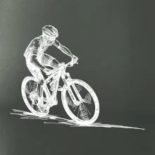 MTB kreslený cyklista