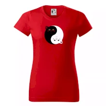 Mačky jin jang farebné