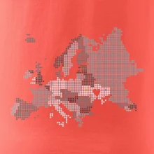 Mapa Európy - srdce v Ukrajine Mapa Európy - srdce v Ukrajine
