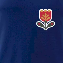 Folklór na prsníku tulipán