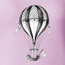 Teplovzdušný balón kreslený