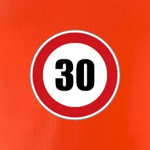 Dopravná značka - obmedzenie rýchlosti 30 Dopravná značka - obmedzenie rýchlosti 30