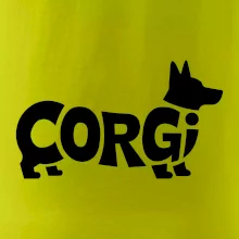 Corgi nápis v tele