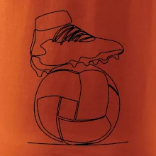 Futbalová lopta kopačka jedným ťahom