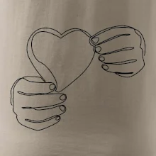 Ruka držiaca srdce jedným ťahom Ruka držiaca srdce jedným ťahom