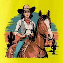 Cowgirl vintage na koni