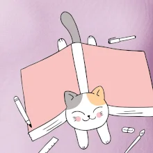 Učenie na štátnice mačka